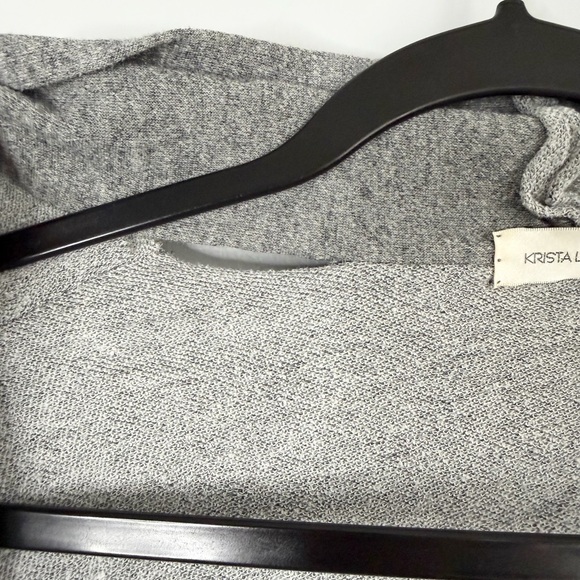 Krista Larson Duster Cardigan Jacket One Size Gray Lagenlook Artsy Fall. - Picture 3 of 6